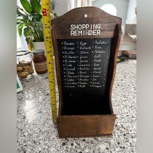 Vintage Wooden Shopping Reminder Board